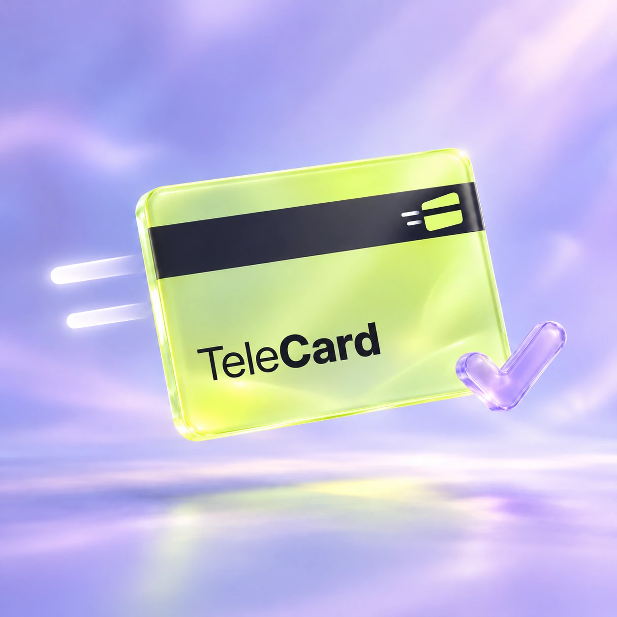 Карта TeleCard с отметкой подтверждения